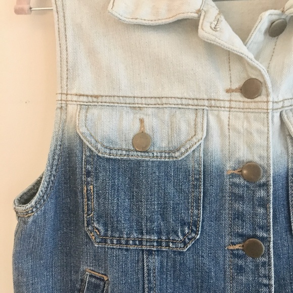 Forever 21 Vintage Retro Americana Festival Style Ombre Gradient Denim Vest - Picture 4 of 4